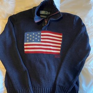 VINTAGE Ralph Lauren flag sweater sz M